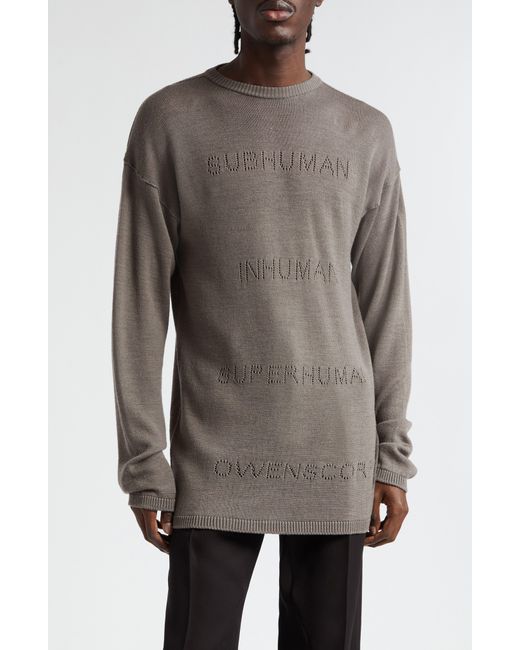 Rick Owens Brown Tommy Oversize Wool Sweater for men