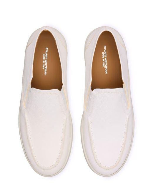 Stuart Weitzman White Dwight Loafer for men