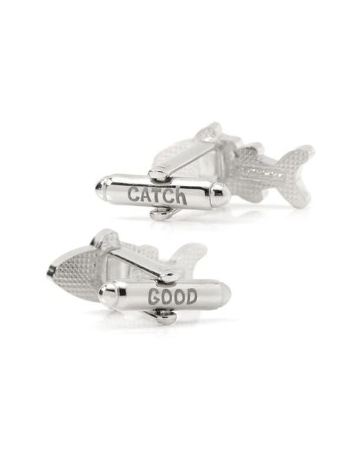 Cufflinks Inc. Blue Good Catch Cufflinks for men