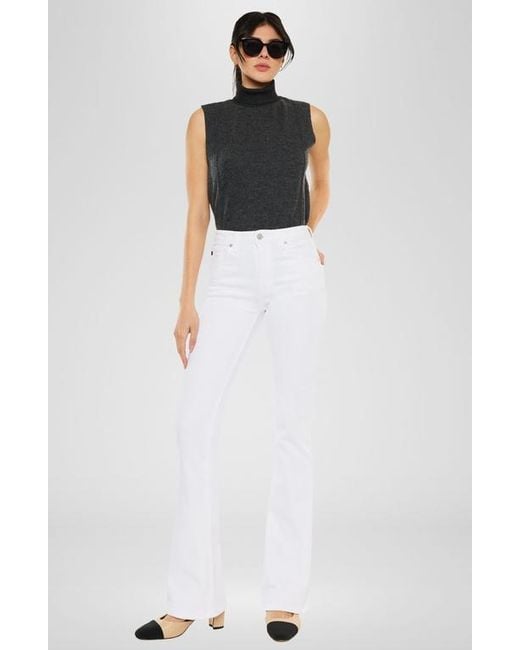 Kancan White Paulina High Rise Bootcut Jeans