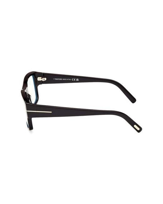 Tom Ford Brown 55Mm Square Light Blocking Glasses