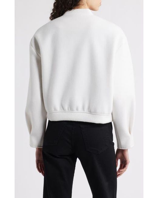 Bernardo White Felt Crop Jacket