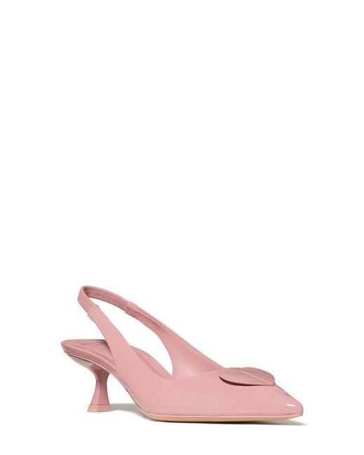 Kate Spade Pink Lover Crinkle Patent Leather Slingback Pump