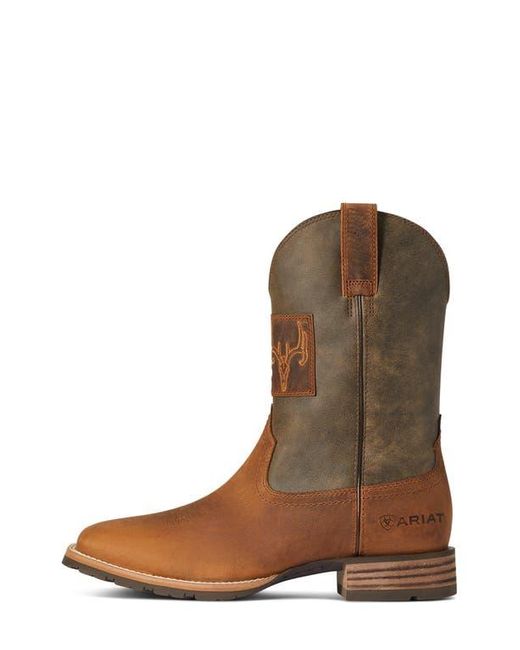 Ariat Brown Hybrid Patriot Country Western Boot for men