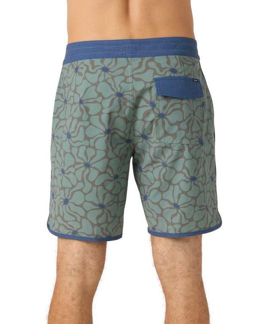 O'neill Sportswear Blue Og Print Scallop Swim Trunks for men