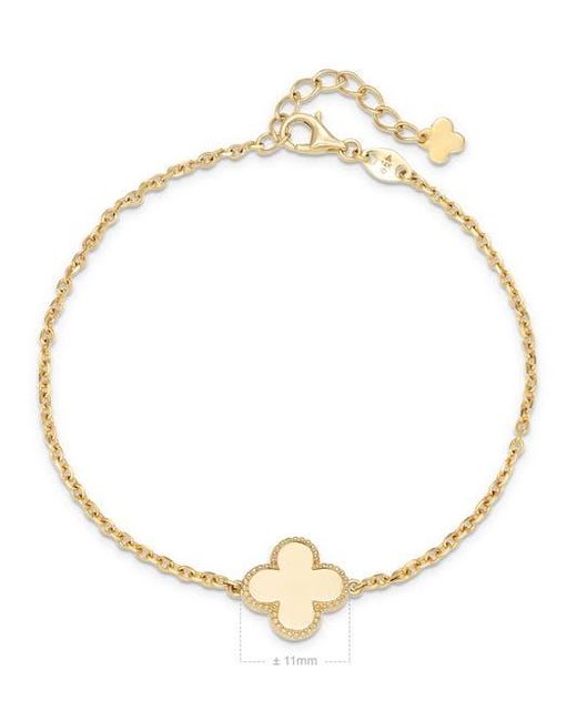 DEVATA Metallic Clover Charm Chain Bracelet