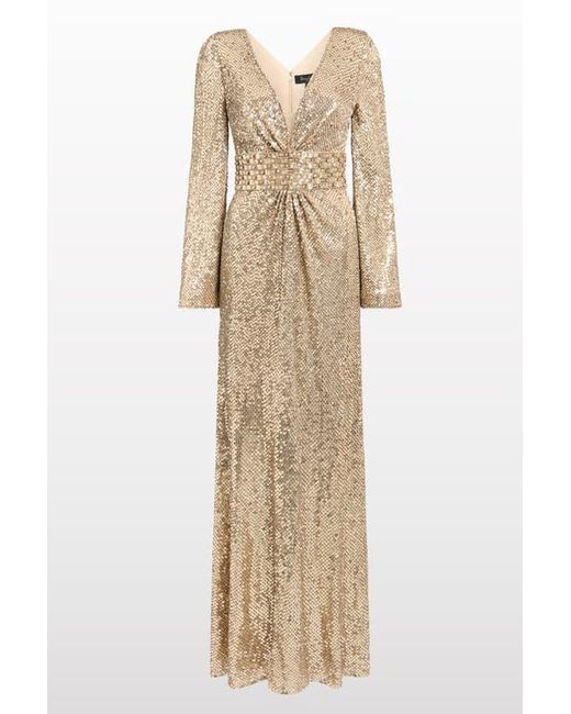 jenny packham gold dress Jenny Packham Women's Manon Sequin-Embellished Dress - Gold - Size 18 UK/14 US main image 1