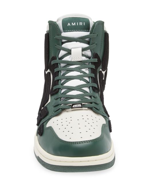 Amiri Green Skeleton High Top Sneaker for men