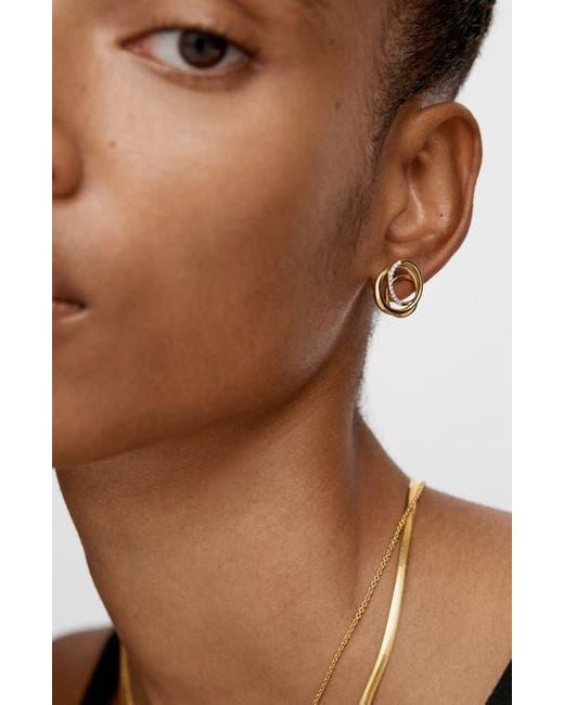 Monica Vinader Metallic Nura Lab-Created Diamond Pavé Stud Earrings