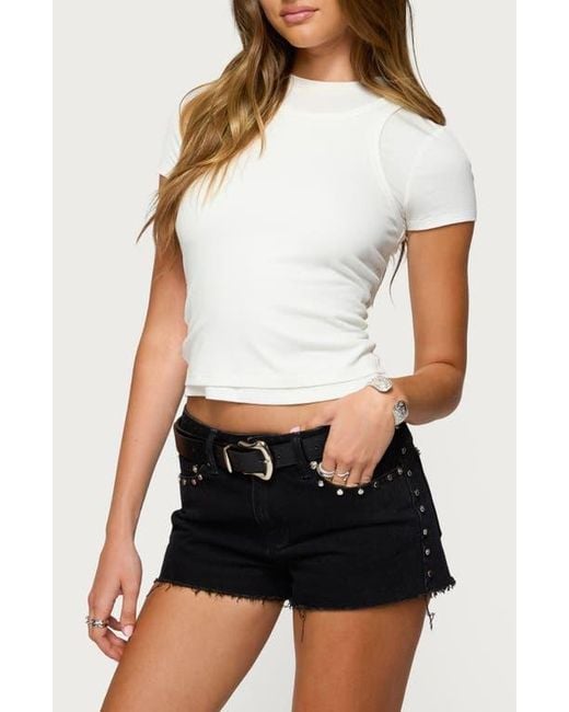 Edikted Black Devlin Layered T-Shirt