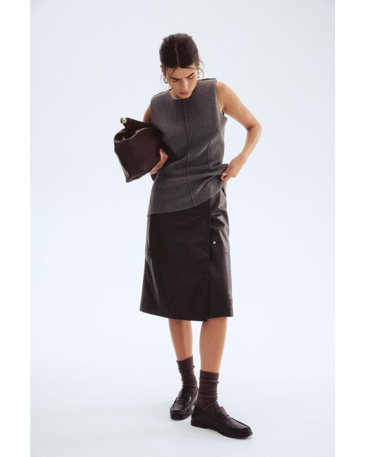 H&M Gray Wool-Blend Top