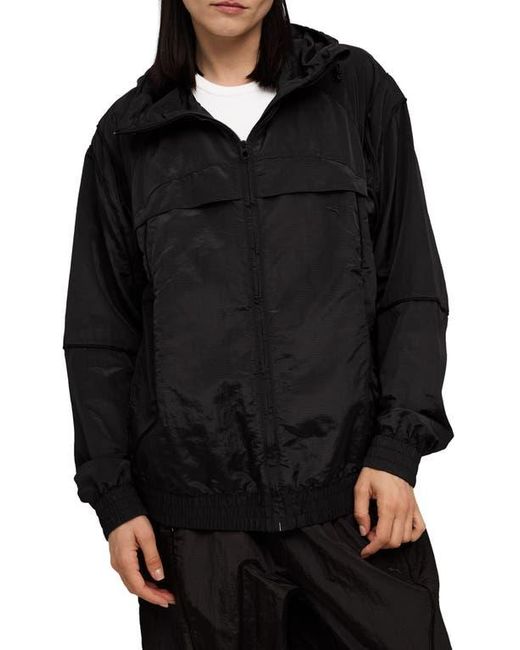 PUMA Black Clrt Hooded Ripstop Jacket for men