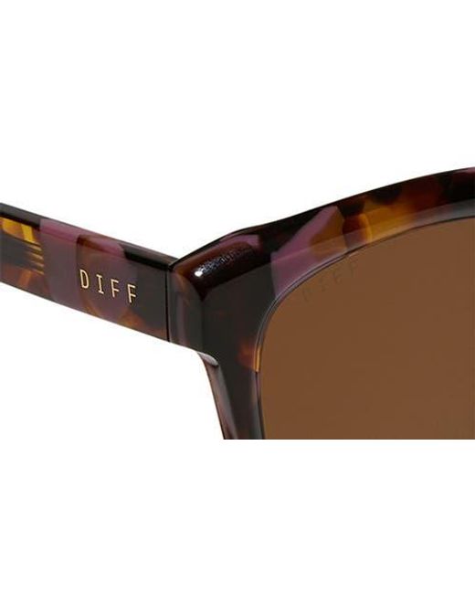 DIFF Brown Meredith 54Mm Square Sunglasses