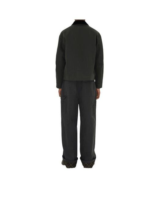 Burberry Black Cotton Jacket for men