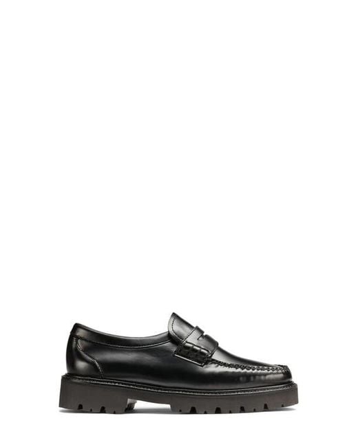 G.H.BASS Black Grace Super Lug Sole Penny Loafer