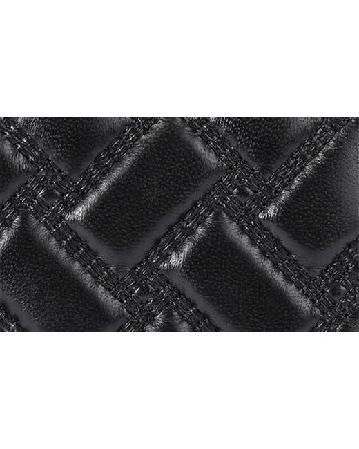 Kurt Geiger Black Kensington Quilted Leather Wallet On A Chain