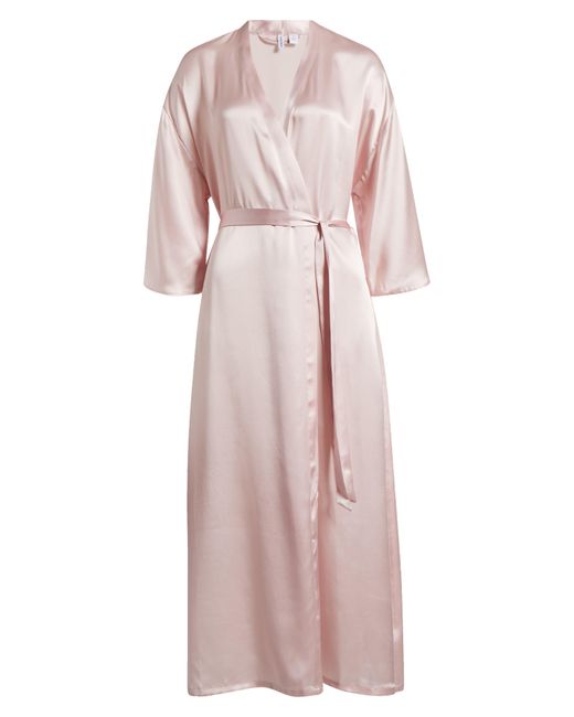 Nordstrom Pink Washable Silk Longline Robe