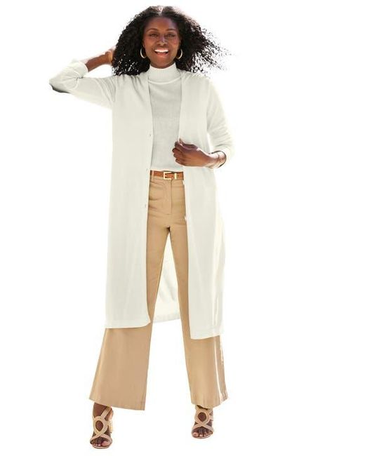 Jessica London Natural Fine Gauge Cardigan Topper