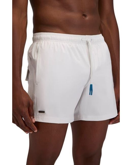 Sundek White Solid Swim Trunks for men