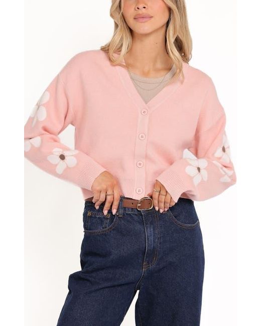 Petal & Pup Blue Lantana Flower Sleeve Crop Cardigan