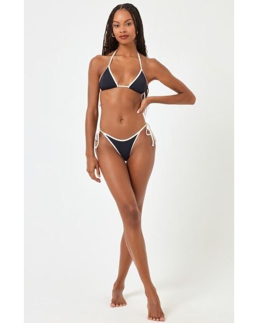 LSPACE Blue Levy Classic Bikini Bottoms