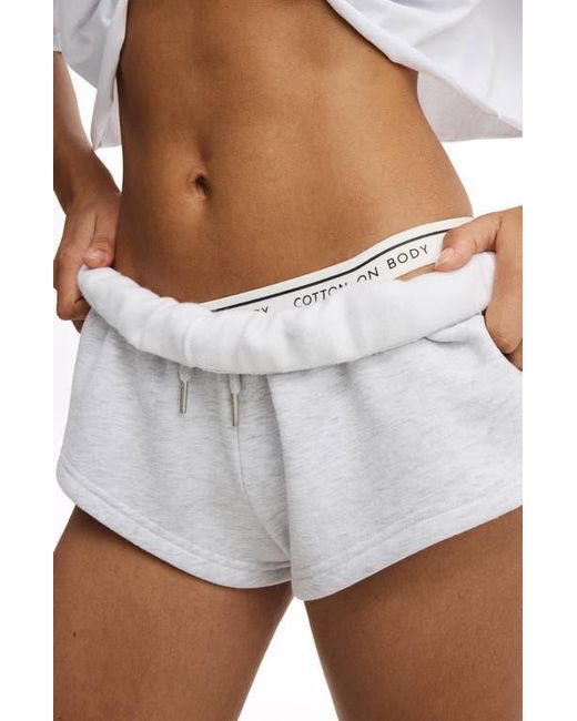 Cotton On White Active Plush Micro Short