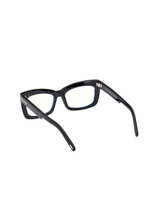 Tom Ford Brown 55Mm Rectangular Light Blocking Glasses