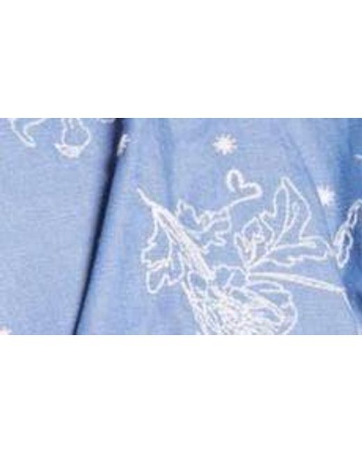 Cinq À Sept Blue Abrielle Tie Waist Long Sleeve Chambray Shirtdress