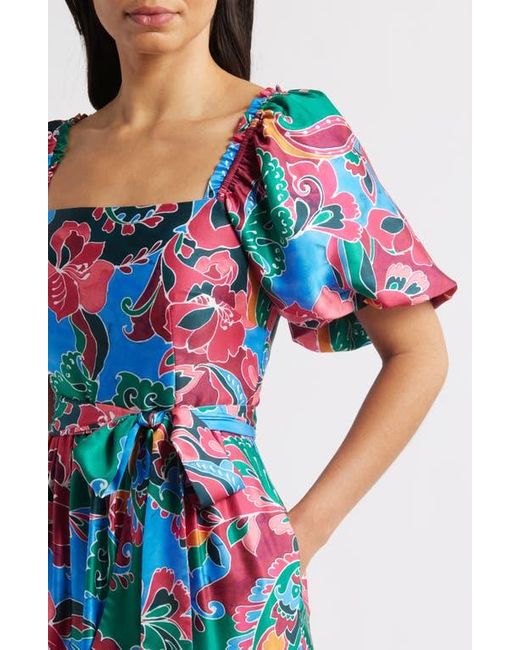 Eliza J Blue Floral Tiered Maxi Dress