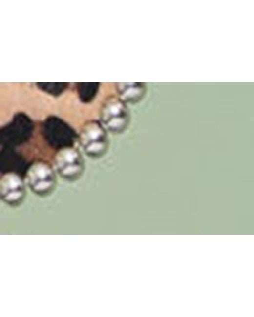 MNML Green Leopard Stud Leather Belt for men