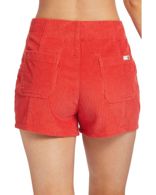 Roxy Red Sessions Cotton Corduroy Shorts