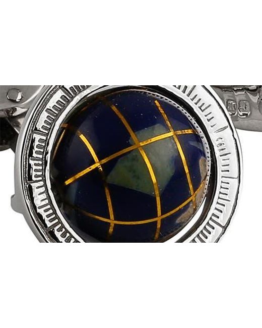 Tateossian Black 'Globe' Cuff Links for men
