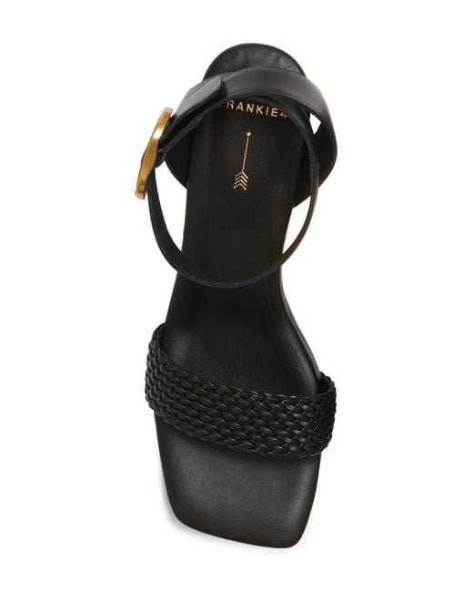 Frankie White Eadie Ankle Strap Sandal