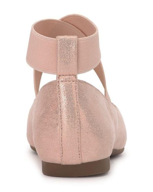 Jessica Simpson Mandalaye Leather Flat in Pink Lyst