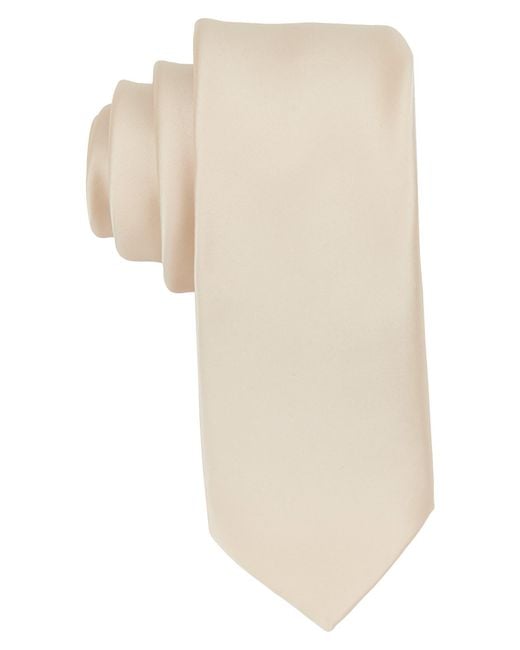 Brooklyn Brigade Natural Solid Satin X-Long Tie for men