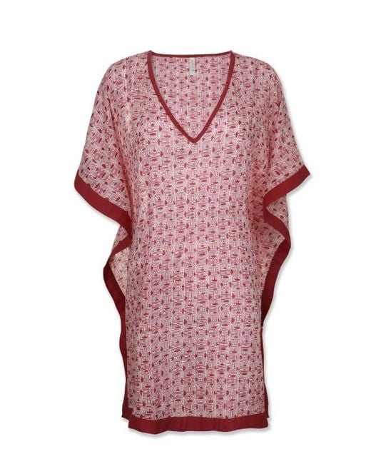Helen Jon Red Short Caftan