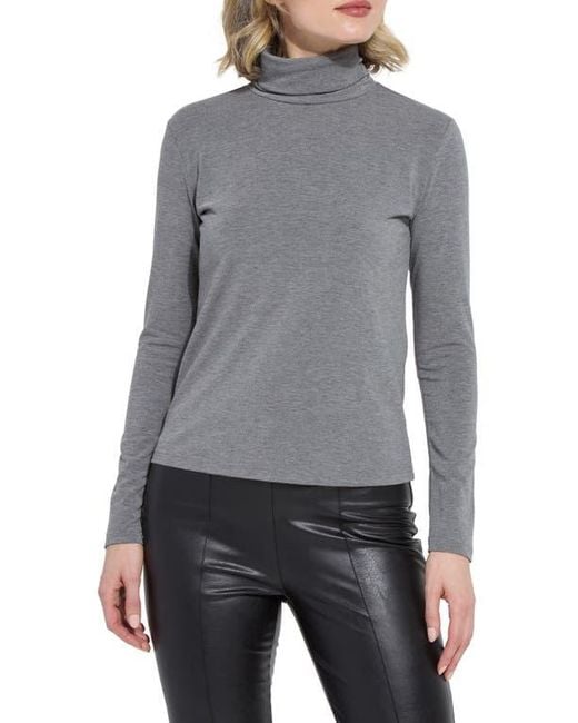 Lyssé Gray Ntials Essential Long Sleeve Turtleneck Top