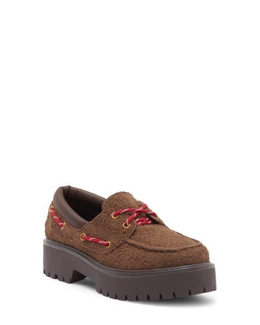 Jeffrey Campbell Brown Crushed-T Platform Loafer