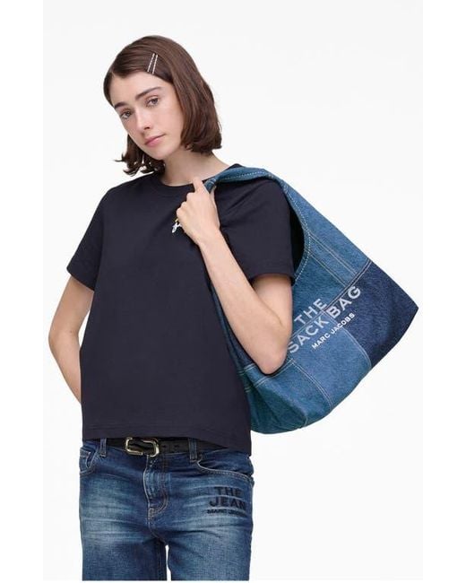 Marc Jacobs Blue The Sack Denim Shoulder Bag