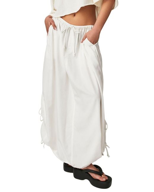 Free People White Picture Perfect Parachute Maxi Skirt