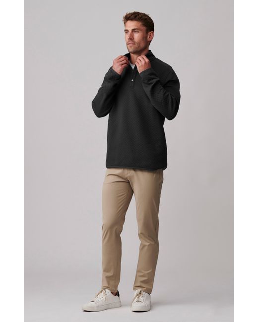 Rhone Black Gramercy Quilted Pullover for men