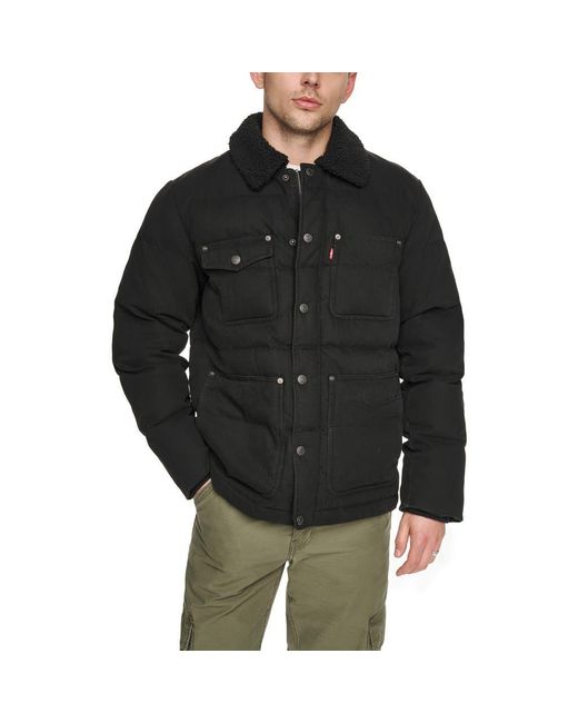Levi's Black Quilted Chore Jacket for men