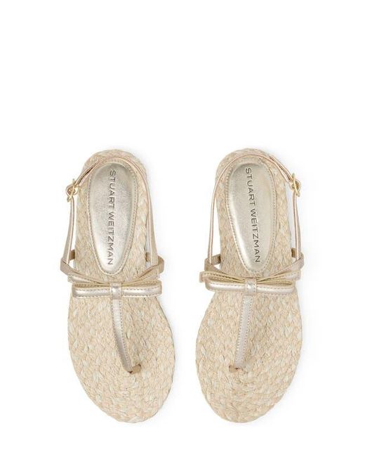 Stuart Weitzman White Felicity Slingback Espadrille Sandal