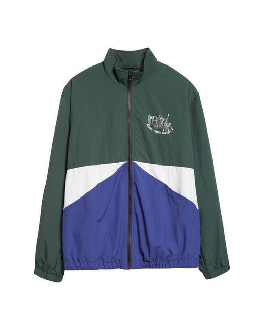 Palmes Green Practice Recycled Nylon Track Jacket for men