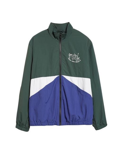 Palmes Green Practice Recycled Nylon Track Jacket for men