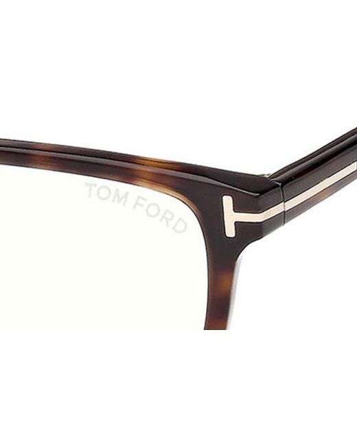 Tom Ford Brown 55Mm Rectangular Optical Glasses for men