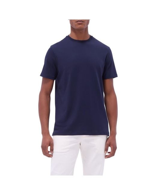 Bugatchi Blue Hank Solid Pima Cotton T-Shirt for men