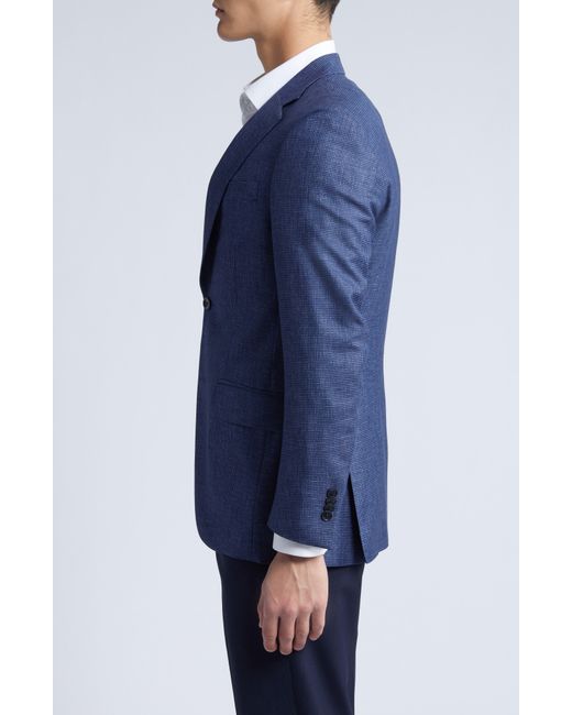 Peter Millar Blue Tailored Fit Wool Sport Coat for men