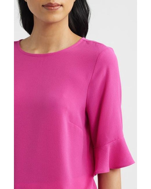 Cece Pink Ruffle Cuff Blouse