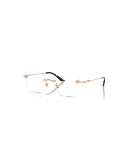 Versace Pink 55Mm Round Optical Glasses